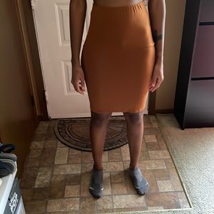 Orange brown skirt